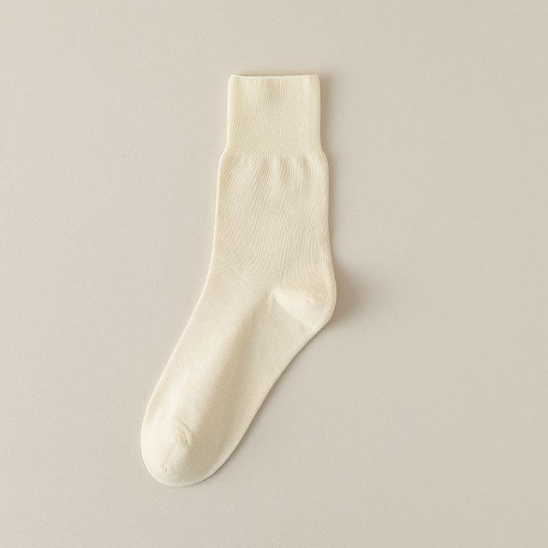 Женские весенне-летние тонкие однотонные бесшовные носки-трубки из хлопка, впитывающие пот