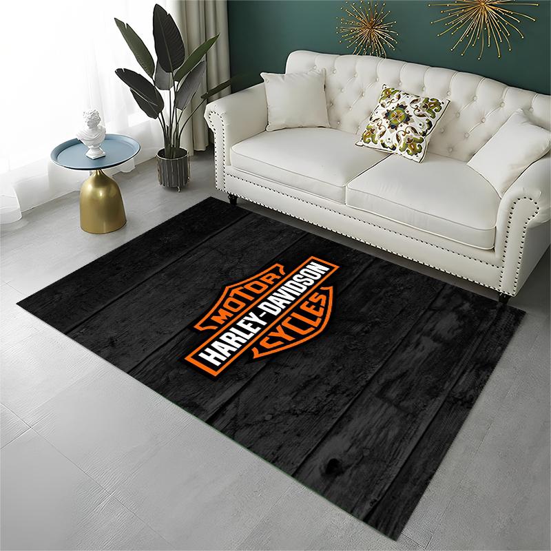 Classic H-Harleys Racing Moto Carpet Rug for Playroom Bedroom Living Room Sofa Home Decor,kid Game Area Rug Non-slip Floor Mat