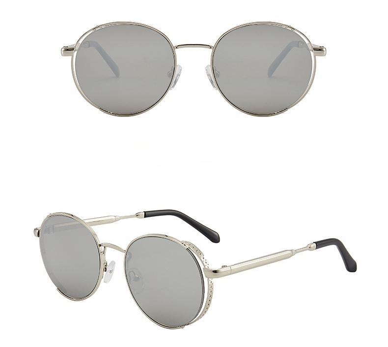 MePanda унисекс, персонализированные спортивные солнцезащитные очки в круглой оправе из металла в стиле панк, UV400