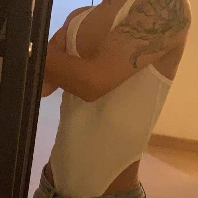 Comfortable Printing Men's Homewear New Round Neck Slim Casual Tank Tops Korean Style Personality Motion Bottoming Shirt