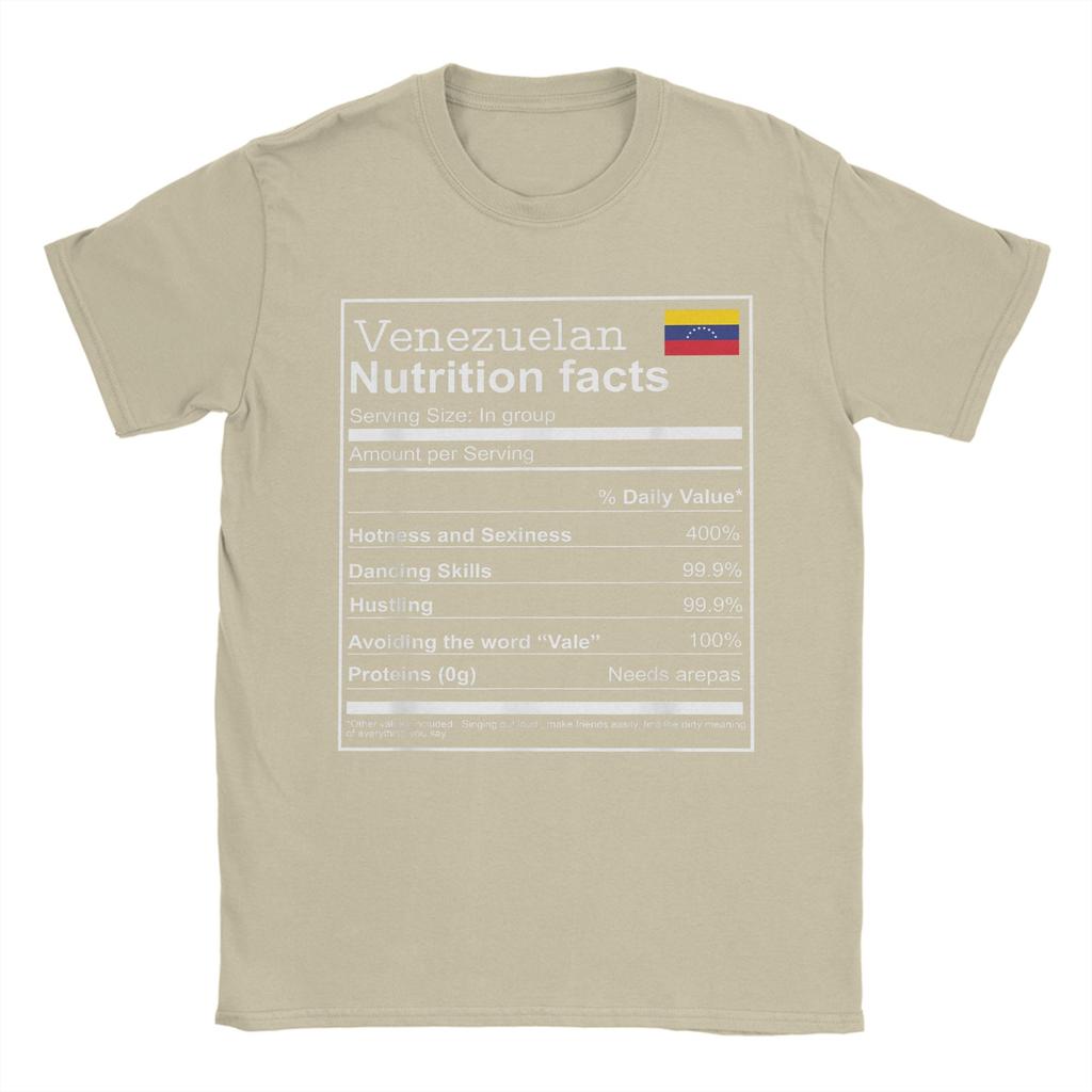 Venezuelan Nutrition Facts TShirt Beach  100 Cotton T Shirts For Unisex Hippie Pattern Tshirt Short Sleeves Awesome Top Tees