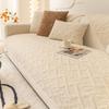 Solid Color Plush Sofa Cushion Winter Thickened Non-Slip Seat Cushions Winter Minimalist Sofa Cover All-Inclusive Cover Cloth