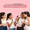 Подарочный набор духов для женщин, упаковка 4x20 мл | Роскошный стойкий парфюмерный спрей премиум-класса | Berry Blush, Honey Spice, Oud Femme и Vanilla Spark