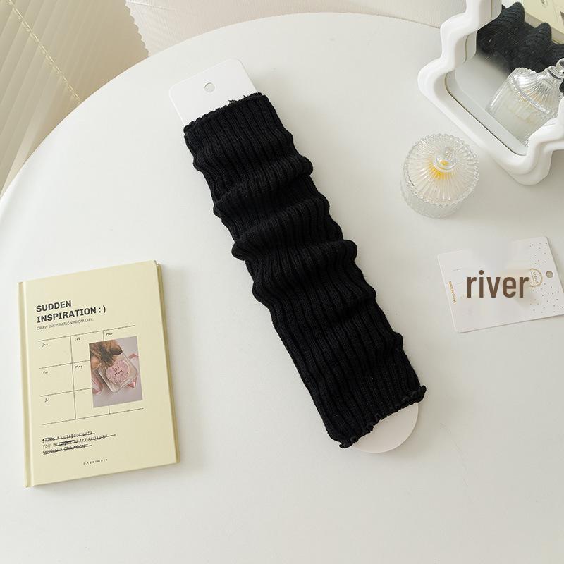 Японские вязаные гетры однотонные для женщин - Утягивающие, теплые, модные осенне-зимние носки