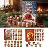 Creative Holiday Gifts 24 Days 3D Highland Cow Advent Calendar 2026, Christmas Countdown Cute Desk Figurines with Farm Cattle Mini for Ornaments