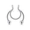 1 Piece Women Fake Septum Nose Stud Colorful Nose Ring Jewelry Stainless Steel Non Piercing AVE