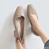 Women's Thick Heel Shoes Trendy Versatile High Heels Sexy Squaretoe Comfortable Pumps Elegant Ladies Shoes Zapatos Mujer