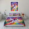 Rainbow Winged Unicorn Bedding Bedding Duvet Cover Set Duvet Cover Pillowcases (1 * Duvet Cover 2 * Pillowcases, without duvet insert)