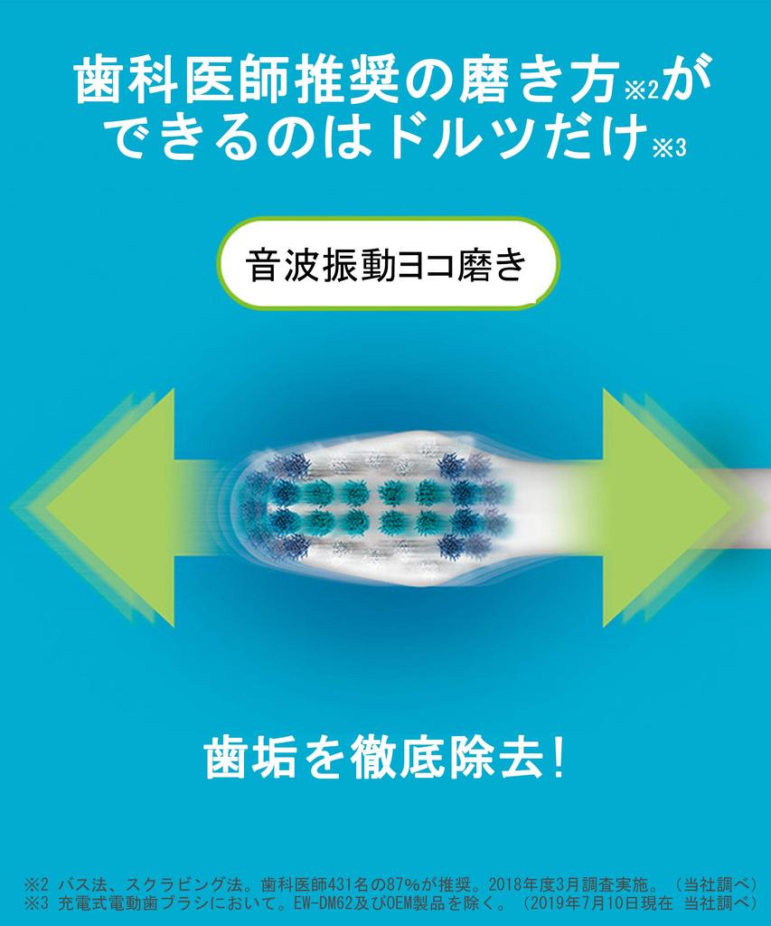 Panasonic Электрическая зубная щетка Dolts White EW-DP33-W