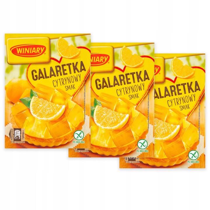 Winiary Galaretka cytrynowy smak 71 g x 3 sztuki