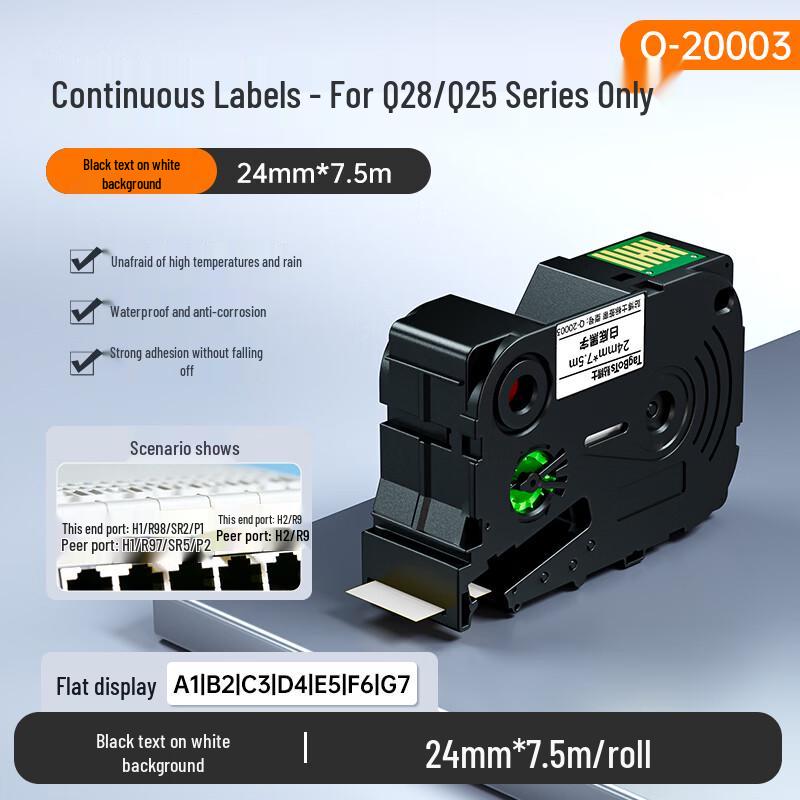 Tie Boshi Q-Series Thermal Transfer Label Tapes CN plug (adapter included)