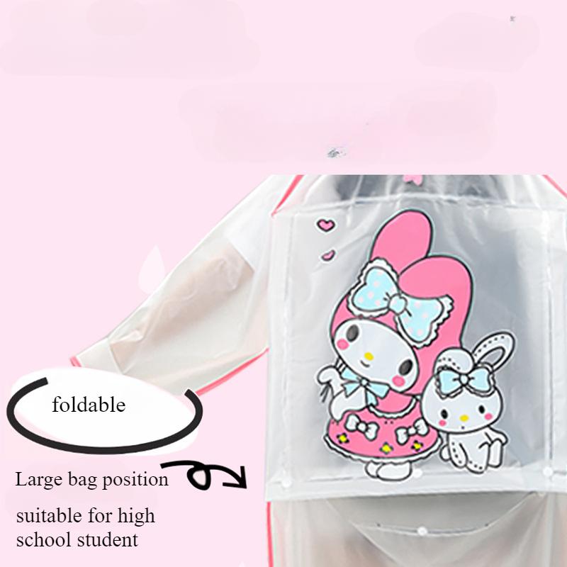 Детский дождевик EVA Мультяшный дождевик с местом для школьного ранца Начальная школа Мальчики и девочки Детский сад Полностью водонепроницаемая одежда