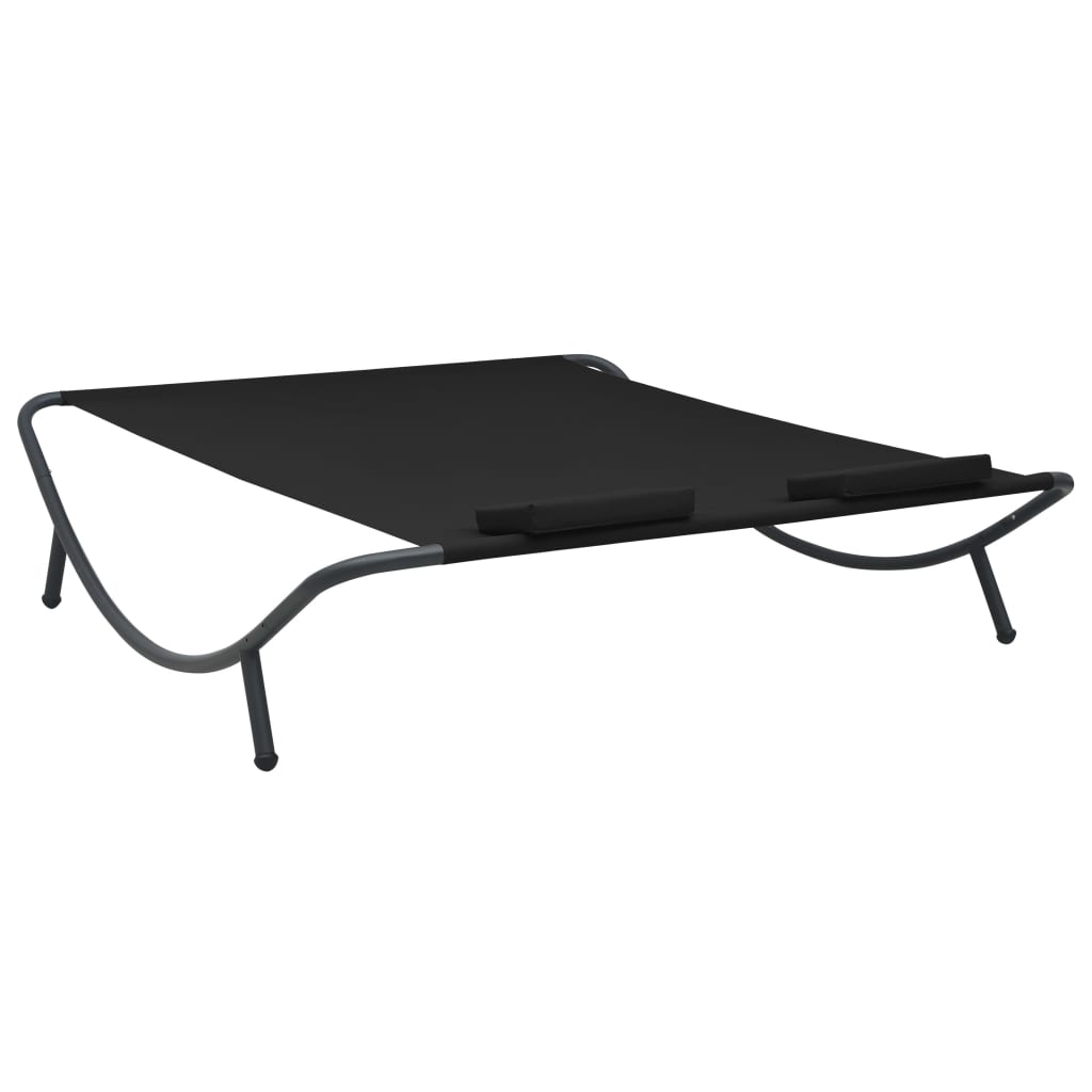 Sun Lounger Fabric Black