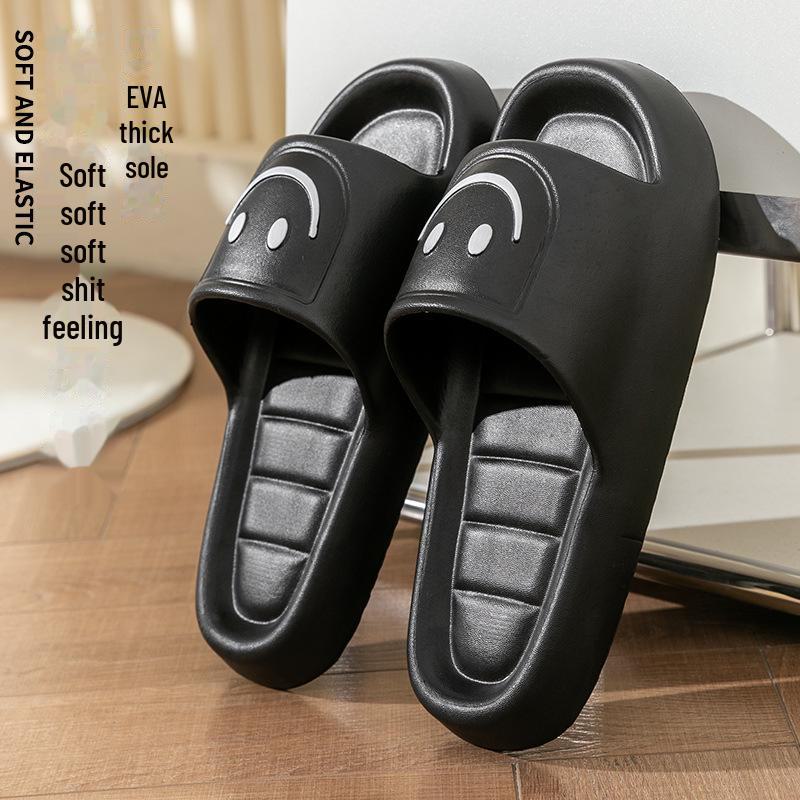 Летние тапочки Smiley Face Eva — мужские и женские нескользящие, дезодорирующие, с толстой подошвой домашние сандалии