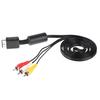 AV-кабель с несколькими выходами, видео/аудиокабель, 3 RCA, плоский для Playstation Ps Ps2 Ps3