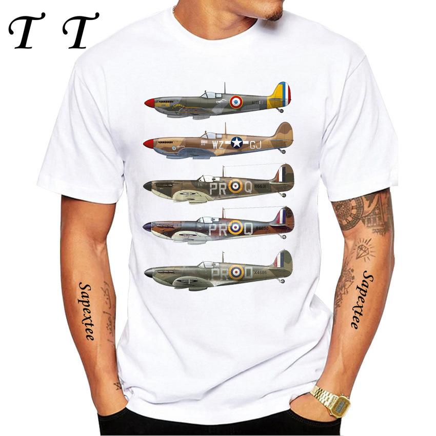 North American P-51 Mustang World War II Fighter Aircraft Print T-Shirt New Men Short Sleeve Vintage Casual Top Hip Hop Boy Tees