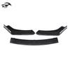 Glossy Black Front Lip for 2016-18 Honda Civic Splitter Corner Caps Body Kit