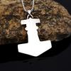 Vintage Stainless Steel Viking Quake Pendant Necklace Men's Celtic Viking Warrior Jewelry