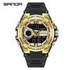 Sanda Men's Large Dial Multifunctional Waterproof Sports Watch with Alarm
