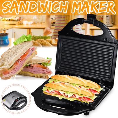 750 Вт 220-240 В Сэндвичница Тостер Машина 50-60 Гц Вафельница Духовка для яичного пирога Завтрак Тостер Машина Барбекю Стейк Нержавеющая сталь 220-240 В