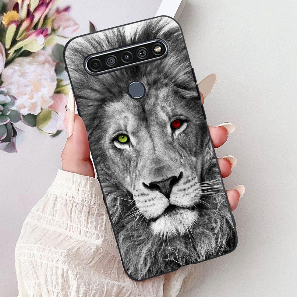 2020 For LG K41S LM-K410 Cover For LG K51S Case LM-K510 Luxury Butterfly Love Cute Cat Cool Handsome Lion Painted Black Silicone