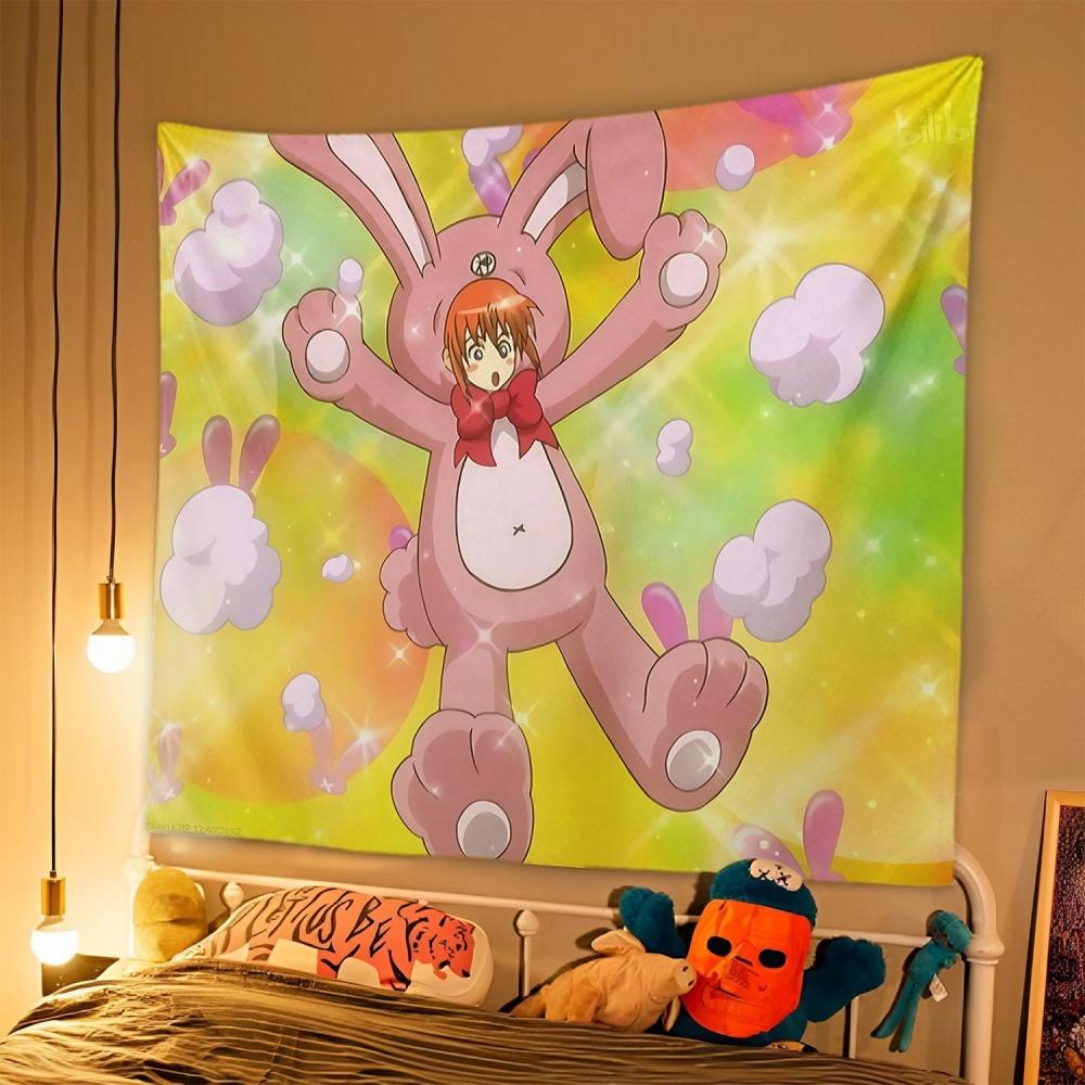 1pc Japanese Anime Tapestry GINTAMA Background Cloth Student Dormitory Bedside Bedroom Decoration Hanging Rental House  Tapestry