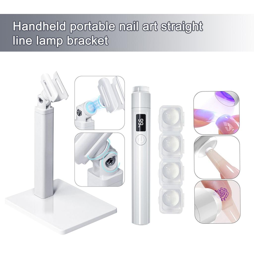 Набор подставок для УФ-ламп для ногтей: Прочная подставка для УФ-лампы, регулируемая на 360°, подставка для УФ-лампы для ногтей, подставка для домашнего салона, маникюра с силиконовым уплотнением