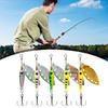 5Pcs 5.7CM/9G Fishing Lure with Spinner Blade Hook Long Casting Metal Rotating Sequin Spoon Spinnerbait Bass Pike Walleye Fishing Accessories