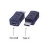 Мини USB (мама) к Type C (папа) Адаптер-конвертер Черный Поддержка зарядки 5V2A и передачи данных 480 Мбит/с