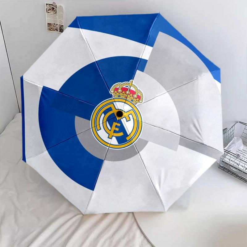 Узор Real Madrid CF, автоматический складной зонт, портативная и складная конструкция, 8 спиц, рождественский или день рождения подарок.