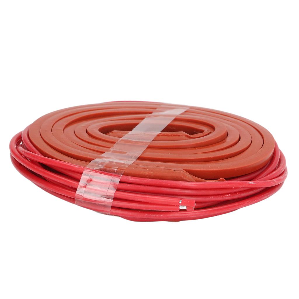 Силиконовый нагревательный пояс Водонепроницаемый Мягкая изоляция Гибкий нагреватель для масляной трубы 15x1000мм 40Вт DC12В