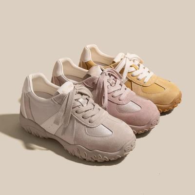 Версия из коровьей кожи~ Кожаные женские туфли на скрытой платформе Новые детские повседневные туфли на толстой мягкой подошве