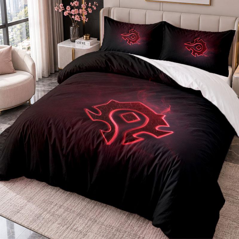 World of Warcraft 3Pcs Bedding Set Duvet Cover With Two Pillowcases For Bedroom Home Decoration