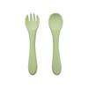 2pcs Bpa-free Soft Silicone Spoon And Fork Feeding Set For Babies Toddler Cutlery Solid Food Tableware Children
