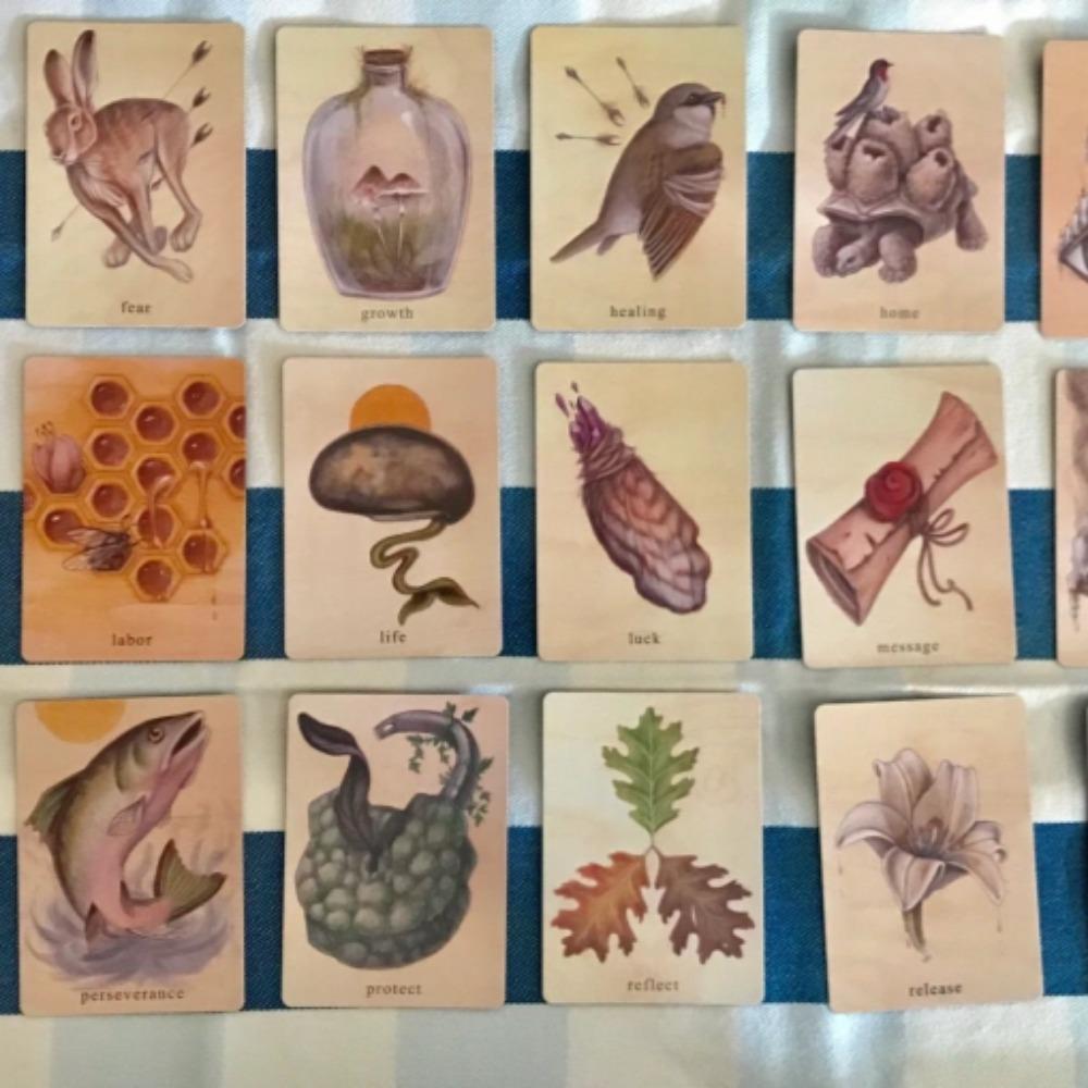 9,4*6,6 см колода Earthbound Oracle 48 шт. Карт для гадания, ориентированных на простые, содержательные темы и символы