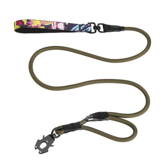 4,7-футовый прочный поводок для собак с двойной ручкой из нейлоновой веревки, поводок для тренировок на открытом воздухе для прогулок для маленьких, средних и больших собак