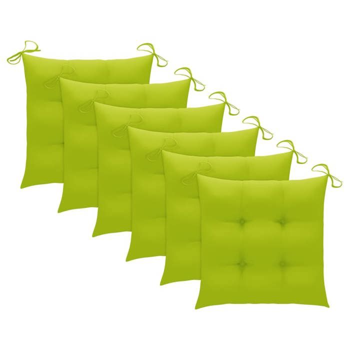 Maison Exclusive - Chaises à manger d'extérieur lot de 6 et coussins Acacia massif