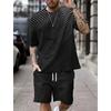 Men's Shirt Set Shorts and T Shirt Set T-Shirt Outfits Geometic Graphic Prints Spring & Summer Outdoor Daily Vacation Sport