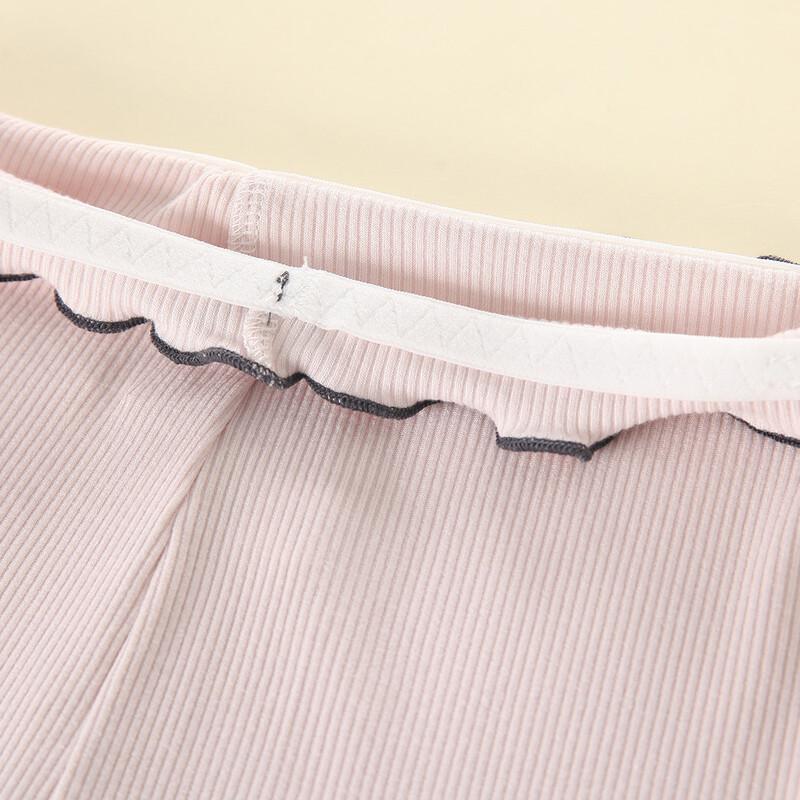 Montagut Girls' Soft Striped Lounge Pants with Ruffle Trim