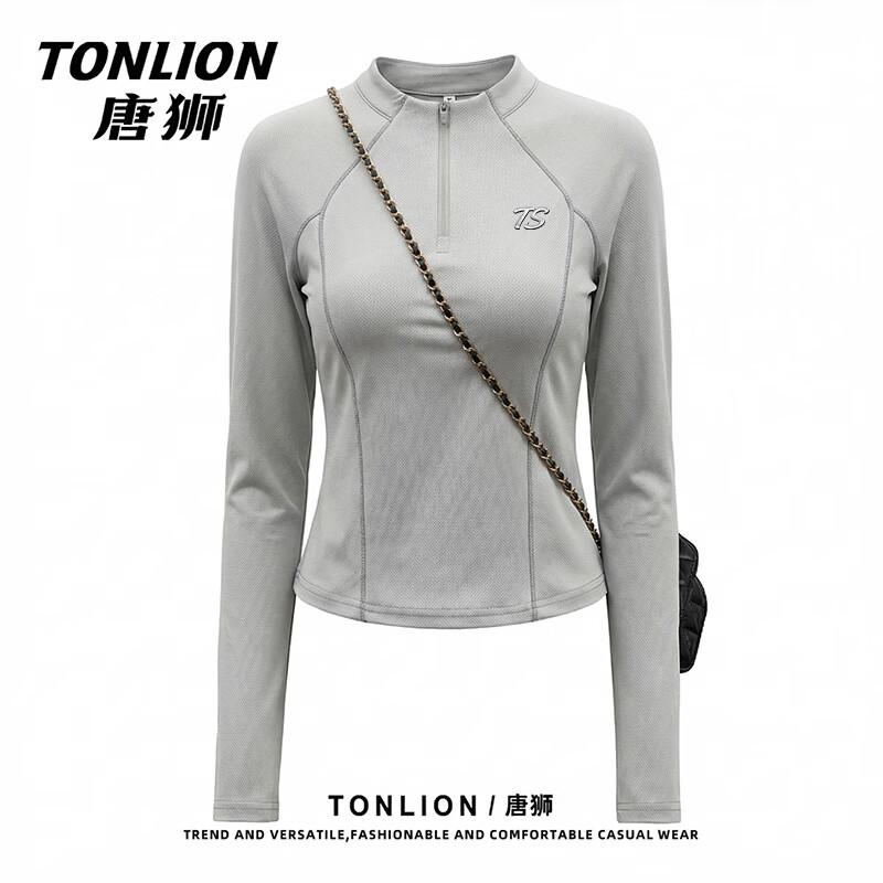 Женская футболка для бега TonLion с длинным рукавом, быстросохнущая