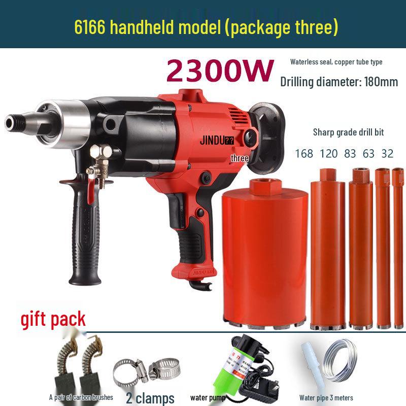 Dual-Use High-Power Handheld & Desktop Concrete Core Drill Machine with Water & Electricity Options