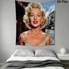 Marilyn Monroe Dress Pose Tapestry Background Cloth Fashion Print Soft Atmospheric Background Cloth Christmas Gift