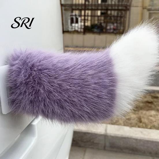 Unique Car Accessory Electric Plush Tail Remote & Voice Control Three-Mode Wagging Artificial Fur Detachable Buckle Costume Cosplay Anime