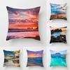 Living Room Sofa Car Cushion Cover Luxury Home Decoration Pillow Cover Sunset Beach Landscape Throw Pillow Cover