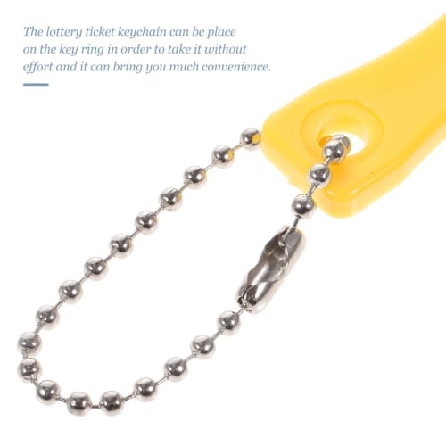 Operitacx 10-Piece Lottery Ticket Scraper, Plastic Lottery Scratcher, Scoop-Shaped Scraper, Lottery Ticket Scratch Tool, Lottery Scratcher Key Ring, L