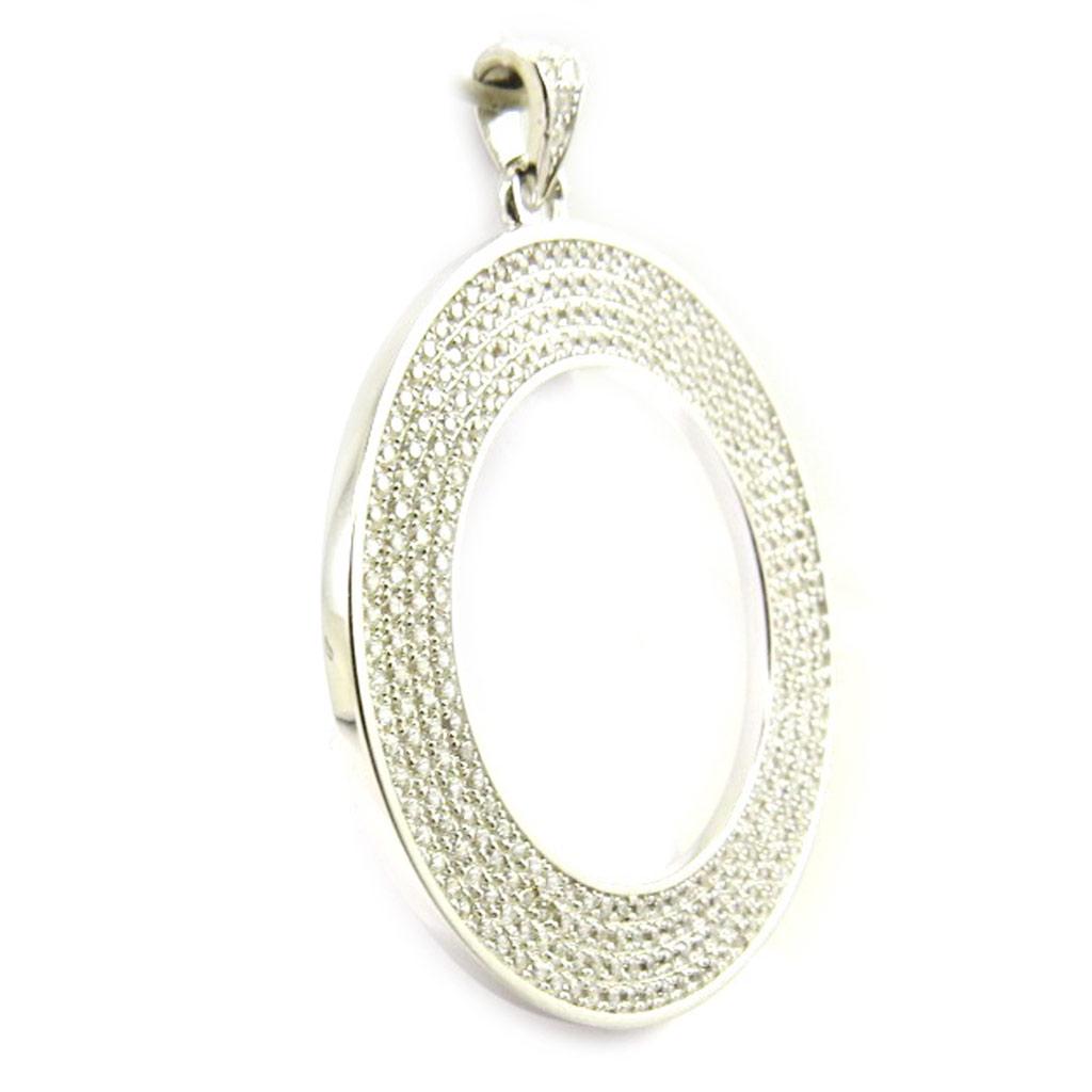 Les Trésors De Lily [L3930] - Серебряный кулон "Сисси" серебристо-белый (родиевое покрытие) - 33 мм