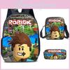 Просторный нейлоновый рюкзак Roblox 20-35 л, дышащий мультяшный рюкзак для студентов, для путешествий