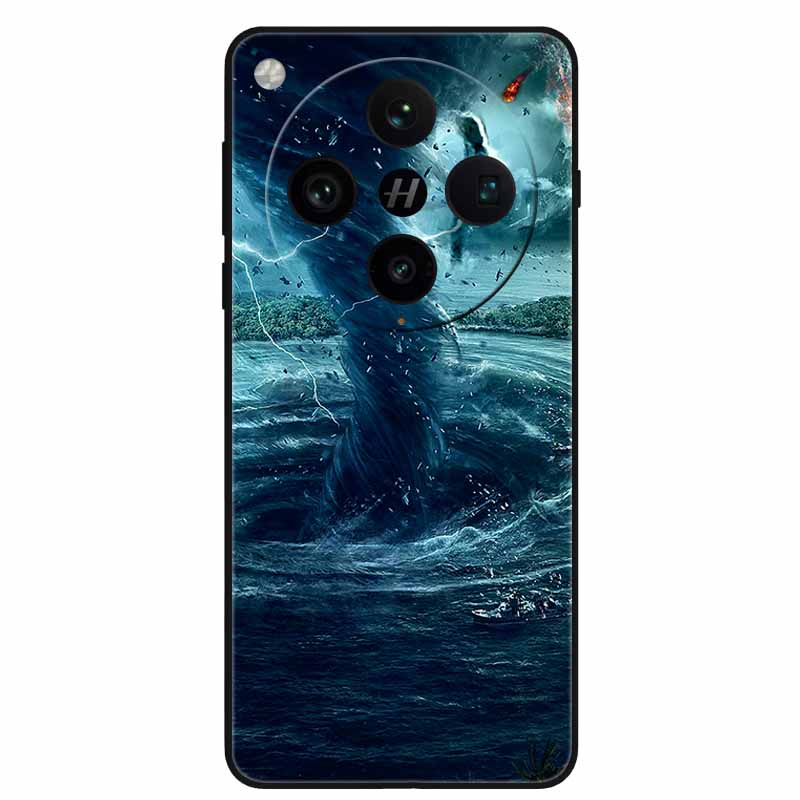 For OPPO Find X8 Case Black Silicone Soft TPU Printing Cover for Oppo Find X8 Pro Phone Cases Space Wolf Capa FindX8 X 8 / X8Pro