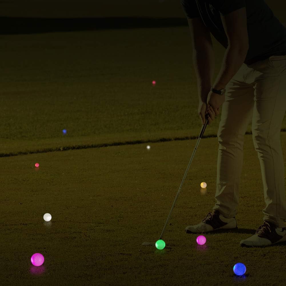 Светящийся мяч для гольфа Crestgolf Популярные светящиеся мячи для гольфа, которые светятся, набор из 6 мячей для гольфа, могут светиться ночью 10-12 минут, цвета, практика,
