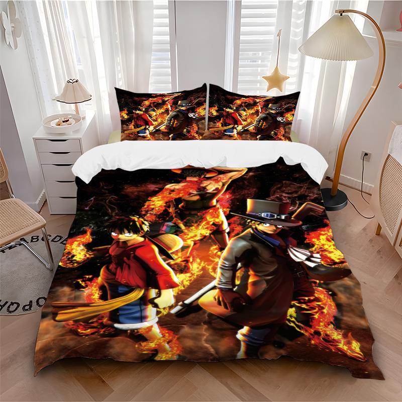 3Pcs Heroes Adventure Bedding Set Soft Fabric Duvet Cover Pillowcases Home Christmas Xmas Halloween Gift 1 Duvet Cover 2 Pillowcase L1178